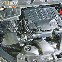 510ps強大馬力，動力來自一台加有Supercharged裝置的5.0 V8引擎。