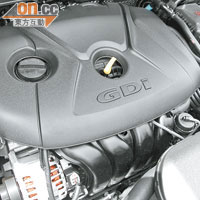 2公升直四引擎導入GDI技術，令馬力輸出高達177hp。