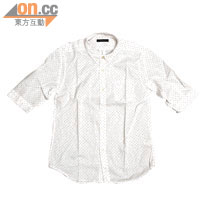 RAGEBLUE白×彩色小波點短袖恤衫 $359（f）