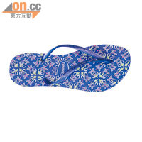 havaianas藍×彩色花紋人字拖 $320（d）