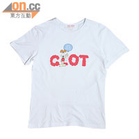 Odie CLOT白×紅色Tee $580（c）