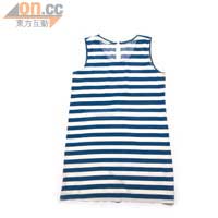 藍×白色橫間背心連身裙 US$51（約HK$397.8）