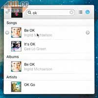 Mac版《iTunes》可轉成New Mini Player迷你設計。