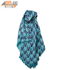 綠色千鳥格圍巾 $2,100