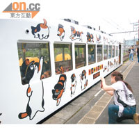 和歌山的Tama貓列車，引來大批貓迷遊火車河。