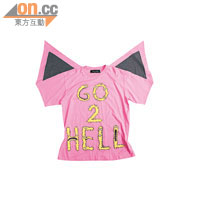 Daniel Palillo粉紅色"Go 2 Hell"不規則設計上衣 $1,189
