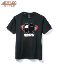 男裝黑×白色圖案Tee $399