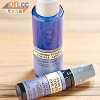 Neal's Yard Remedies White Tea Mist （後）$185/45ml、White Tea Toning Eye Gel （前）$390/10ml