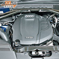 經過調校的2.0公升TFSI引擎，動力提升但耗油量卻下調。