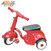 for girls<BR>Classic Light & Sounds Trike：紅色三輪車，貌似綿羊仔，啟動時能發光、播音樂，兼附設響按裝置。$1,920（b）