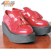 潮流歷史<br>tout à coup紅色厚底Creeper Shoes $1,199（a）
