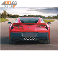 四出式尾喉設計是取自2009年芝加哥車展時發表的Corvette Stingray概念車。
