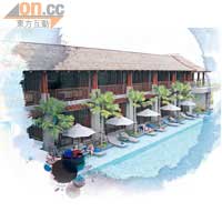 Resort內有3個大泳池，部分更可由客房直達。