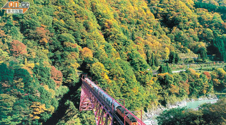 出發前，先到宇奈月站附近的「山彥瞭望台」，看看小火車的全相及行程中最長，達166米的新山彥橋。