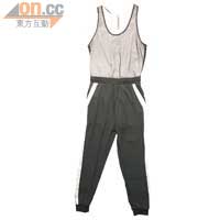 Mo & Co裸×黑色網面Jumpsuit $2,080（b）