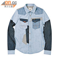 女裝 Denim Patchwork Shirt $799