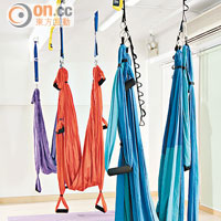 每條Hammock可承受300磅重量，中等身材者可放心在吊床上進行瑜伽動作。