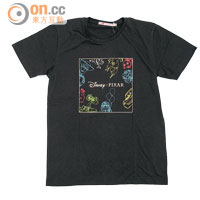 Uniqlo黑×彩色Pixar卡通人物圖案Tee $79（f）　