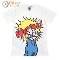 A hidden Lab.白色Superman拳頭圖案Tee $359（a）