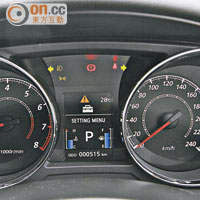 立體化雙圓錶，車速與燃油存量等重要資料悉數顯示。