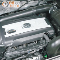 2.0公升TSI引擎配備直列四汽缸設計加上渦輪增壓系統，能輸出最大馬力200ps。