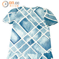 COlTE藍色紮染格紋連身裙 $4.990（a）