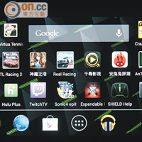 內置Android 4.2.1系統，介面跟智能手機相若。