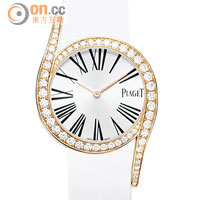 Limelight Gala 18K玫瑰金腕錶<BR>（32mm、錶殼鑲飾62顆約重1.8卡鑽石、白色絹質錶帶、羅馬數字刻度） <BR>$257,000
