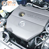 MZR引擎採用鋁合金製，具備耐用及輕量化優點。