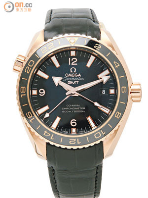 Seamaster Planet Ocean 600M GMT Ceragold錶圈手錶（自家8605同軸機芯） $222,800