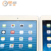 大家猜到哪部是新iPad mini嗎？答案是右邊 。