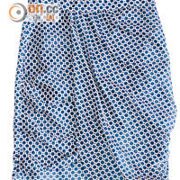藍色純棉幾何圖案半截裙 $3,500（a）