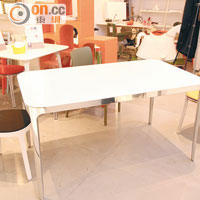 Vanity<br>Stefano Giovannoni於2009年發表的餐桌和餐椅系列，餐桌框架以鋁質金屬製造，非常耐用；餐椅則以配搭多變為特色，椅背備有透明或實色，座墊也有紡織或皮革等選擇，迎合不同口味的顧客。Vanity Table（140cm×80cm）$16,000、Vani
