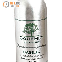 Oleiade Basil Olive Oil $298（e）<br>加入新鮮羅勒製成的橄欖油清新芳香，可直接拌意粉來吃，簡單而可口。