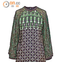 Biyan綠×黑色圖案連身裙 $12,300（d）