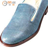 Jasma粉藍色織紋Loafers $4,800