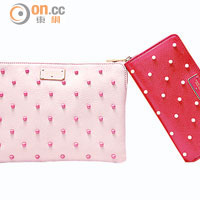 Studded Polka dots系列<br>Pouch　$4,990（左）、Wallet $5,190