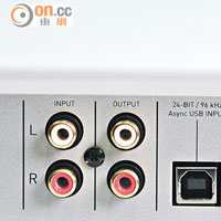 只需透過USB接駁電腦，即能為音訊提供24-bit 96kHz解碼，同時設有RCA插口接駁傳統音響。