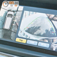 AVM系統可提供全車鳥瞰圖像，泊車自然輕鬆過人。