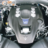 Twin Turbo雙渦輪增壓裝置，使3公升V6引擎輕易爆發410hp馬力。