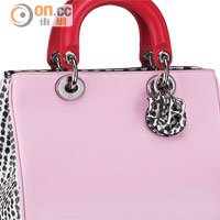 Dior Diorissimo粉紅色×黑白點手袋 $39,000（d）