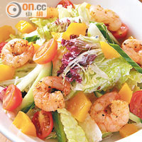 Cajun Prawn Salad $88<br>大蝦沙律中放了辛香的Cajun香料，爽口彈牙，微微帶辣。