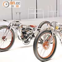 特展區的搶眼之作「手工製品」，是日本工藝設計師Chicara Nagata，親手將700多件零件組裝的電單車。