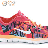 Nike Free 5.0橙色圖案Woven跑鞋 $829（a）