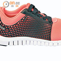 Reebok ZQuick Run橙色配黑色網布跑鞋 $699（b）