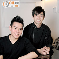 （左起）Jacky和阿鋒，還有不願上鏡的Tom，花了兩個多月時間去鑽研改良菜式以迎合香港市場。