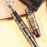 「Skeleton 149 Fountain Pen」的筆桿和筆帽採用鍍釕材質，別具特色。$72,600