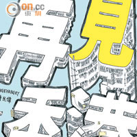 Angryangry跟曹文偉合著的新作《再見香港》，以文字圖畫呈現各區的舊情懷。