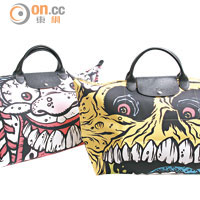 Jeremy Scott for LONGCHAMP紅、黃色Le Pliage Madballs $2,650/各