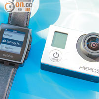可變身為GoPro HERO3攝錄機的專用遙控器，一按即可進行錄影。